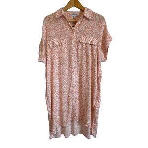 Lost + Wander Pick Me In The Desert Shirt Dress nude ditsy floral pockets Small
